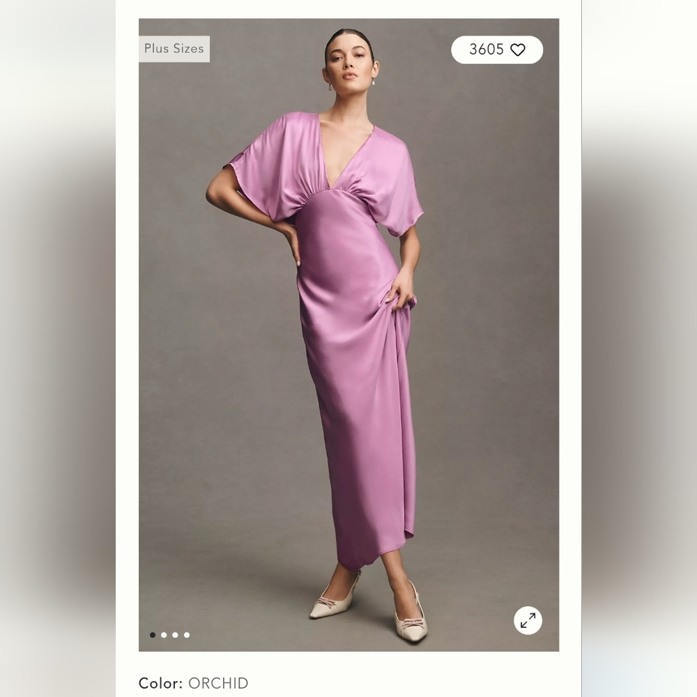 Anthropologie BHLDN Leila Deep V Bridesmaid Dress